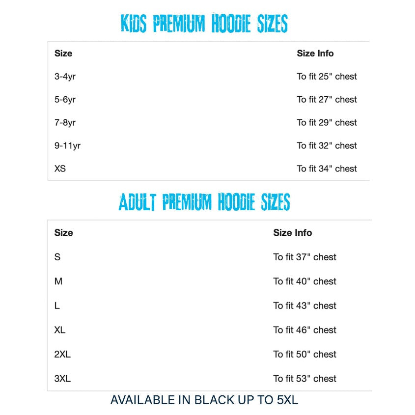 Hoodie sizes