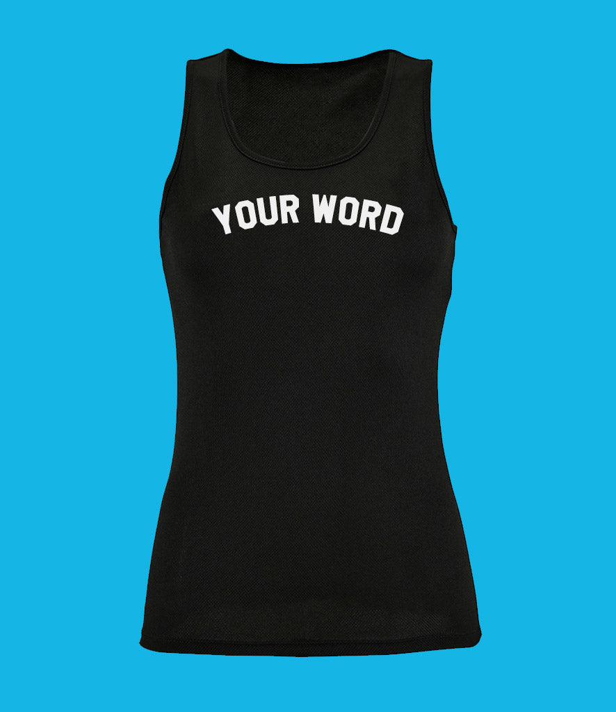 Personalise your Gym Glow in the Dark Vest Women