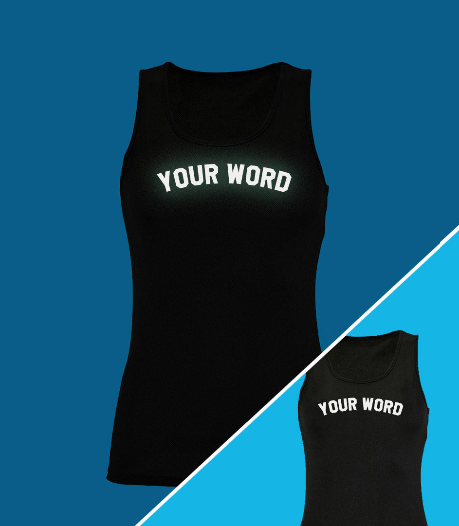 Personalise your Gym Glow in the Dark Vest Women