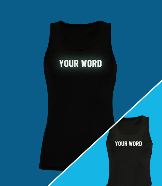 Personalise your Gym  Glow in the Dark Vest Women