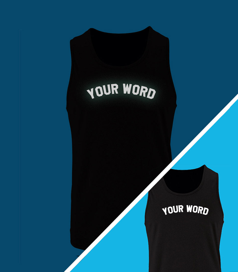 Personalise your Gym Glow in the Dark Vest Men