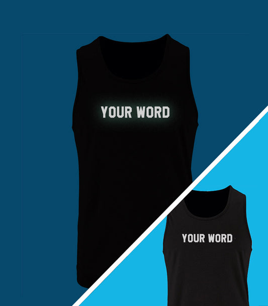 Personalise your Gym Glow in the Dark Vest Men