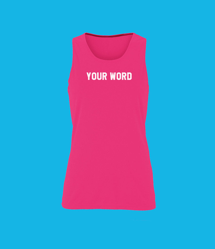 Personalise your Gym Glow in the Dark Vest Women