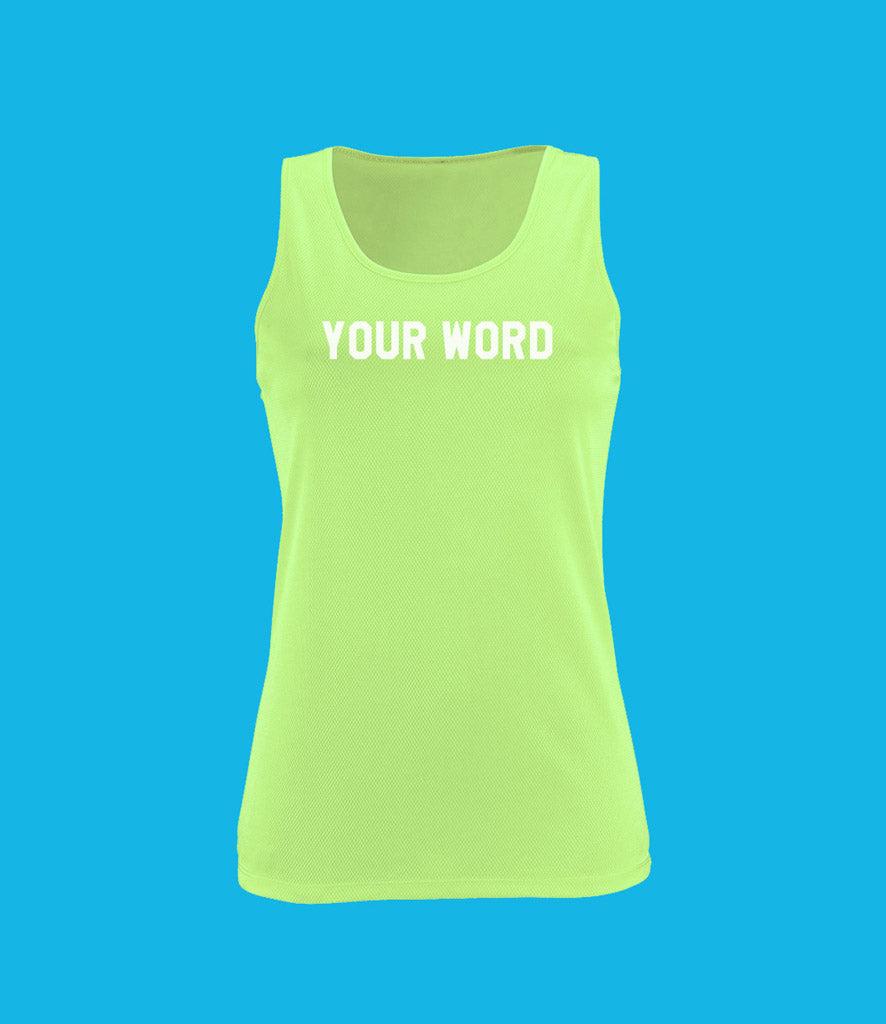 Personalise your Gym Glow in the Dark Vest Women
