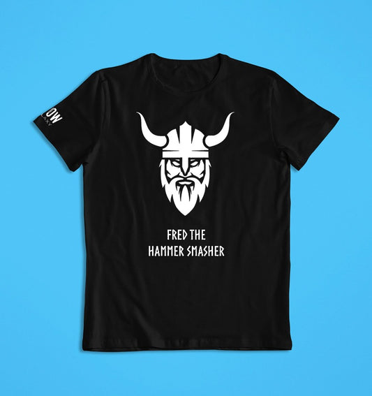 Personalised Viking T-shirt Glow in the dark in black