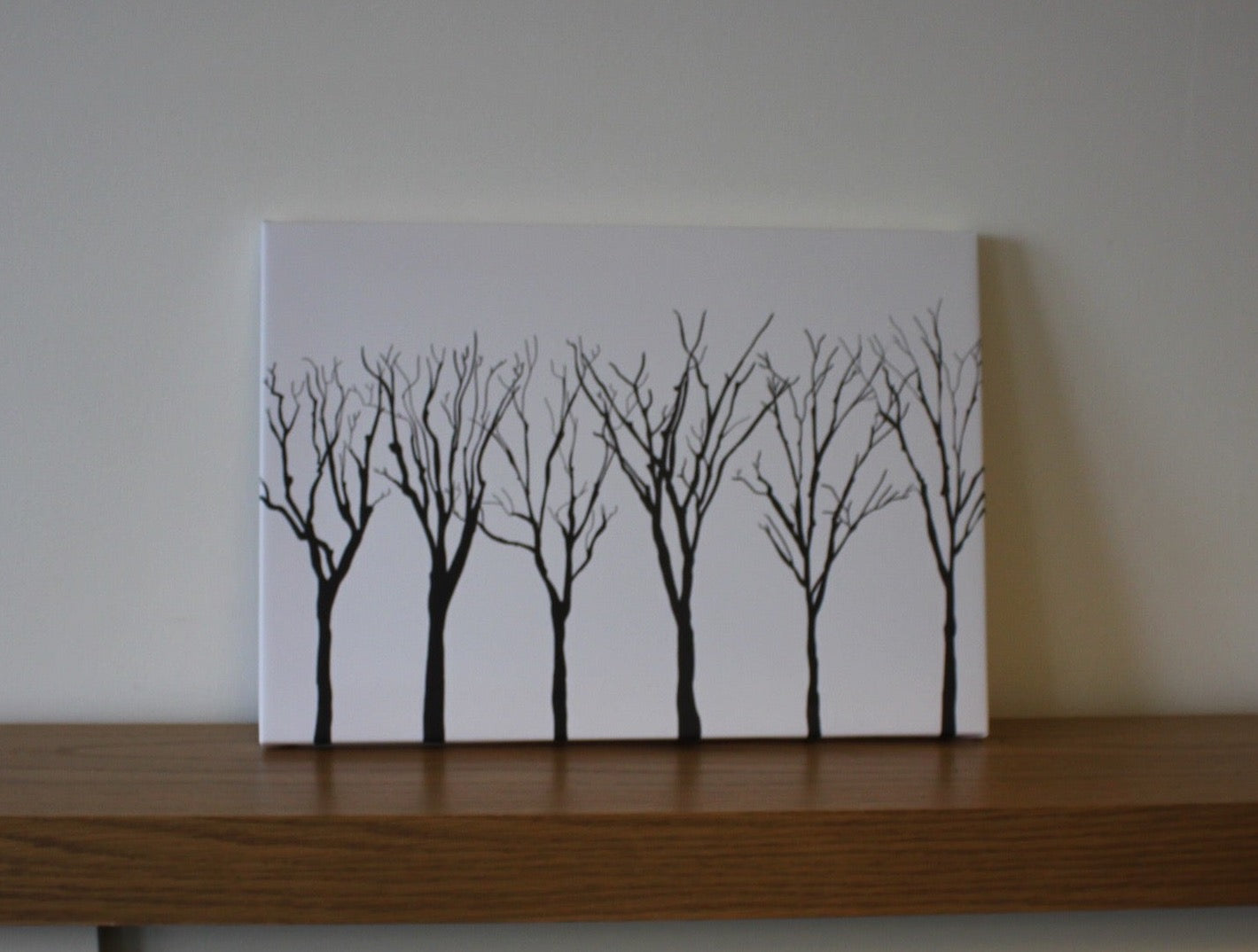 Glow in the dark trees canvas
