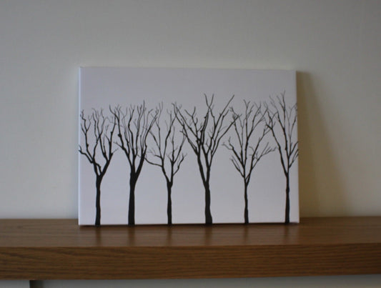 Glow in the dark trees canvas