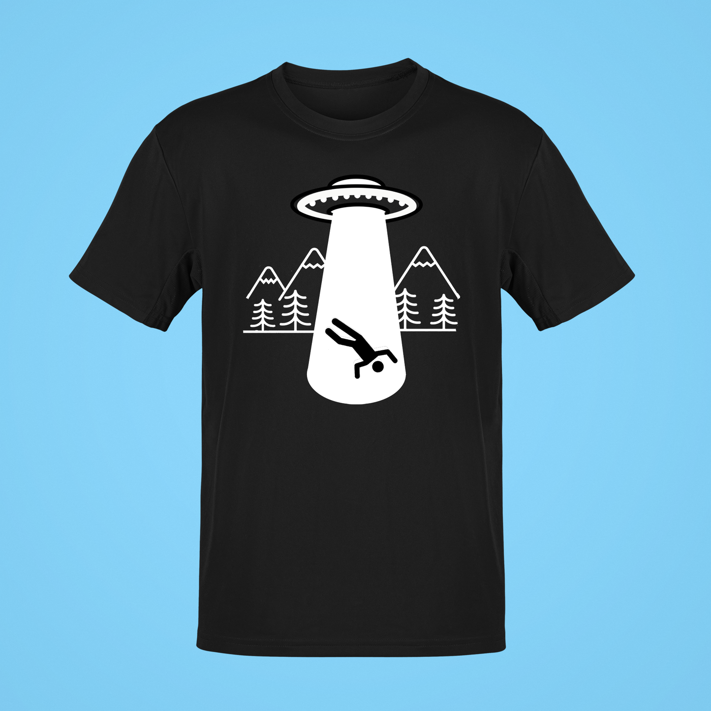 UFO in Mountains Glow in the Dark T-Shirt