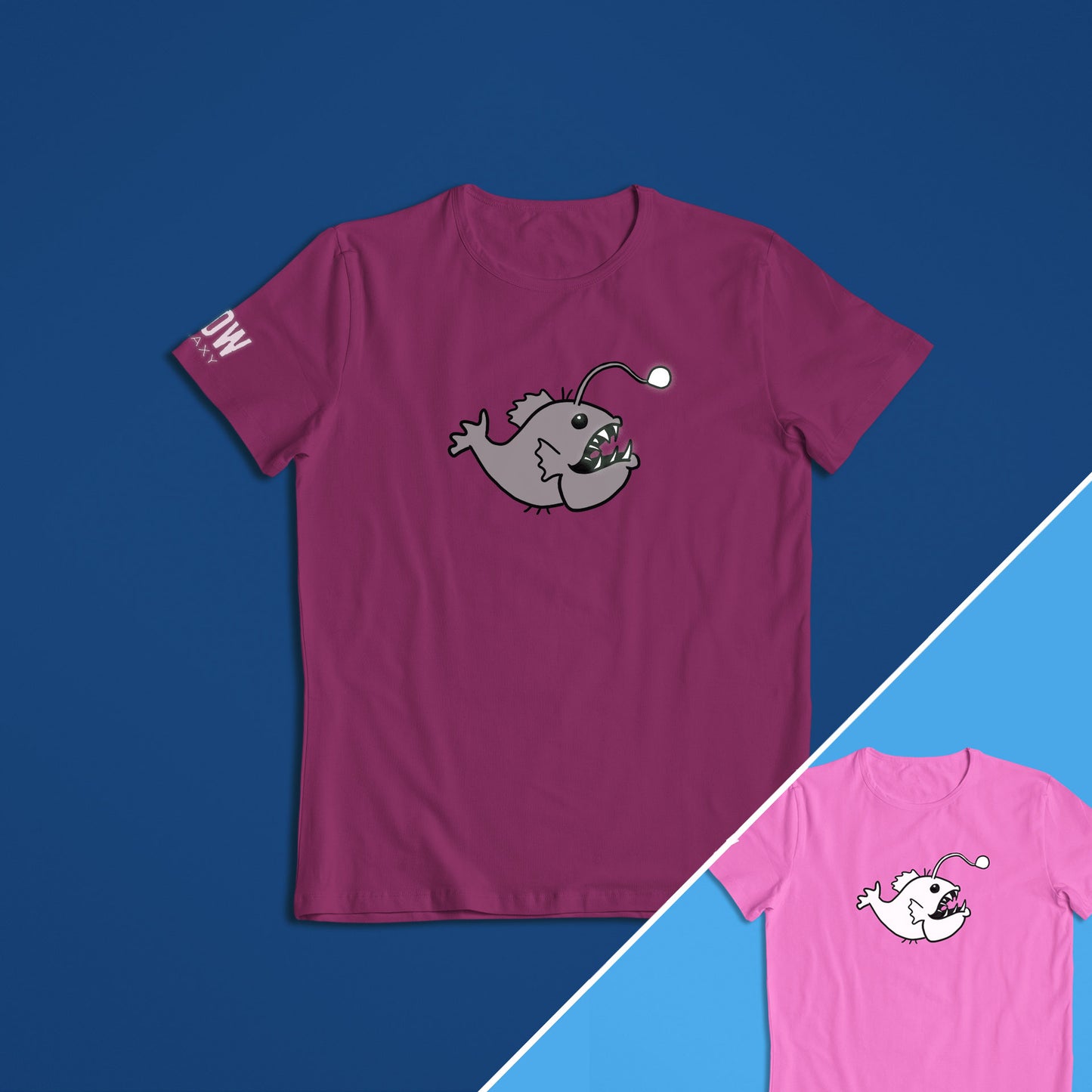 Pink Angler fish t-shirt