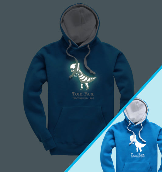Blue T-Rex Hoodie