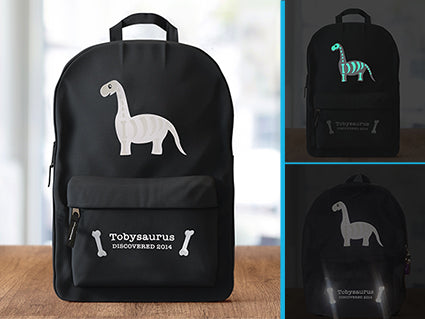 Dinosaur glow in the dark rucksack