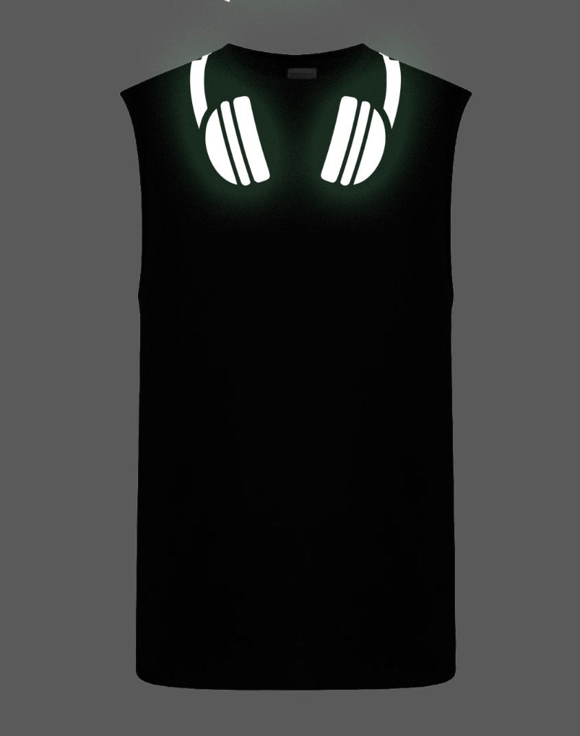 DJ Glow in the dark tank top in the dark