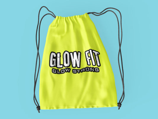 Neon Glow in the Dark drawstring bag