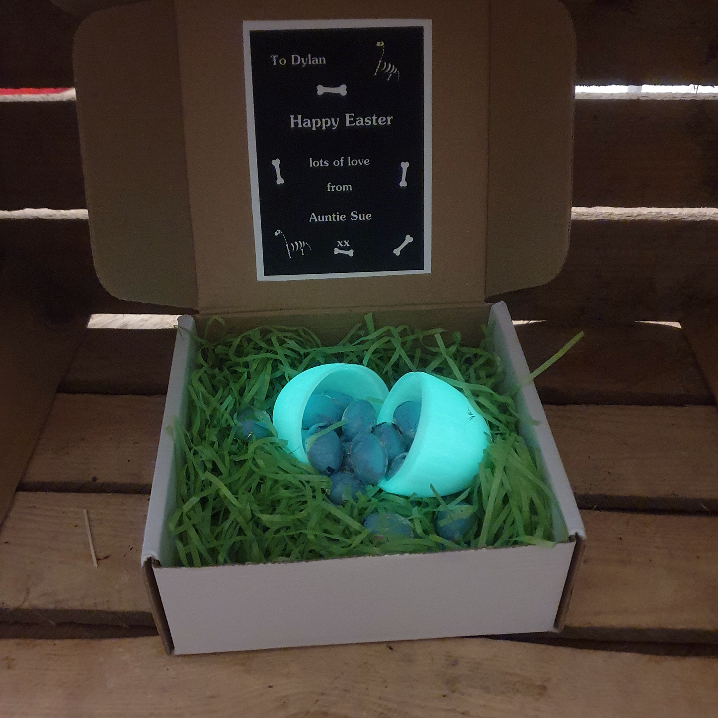 Personalised Dinosaur Easter egg