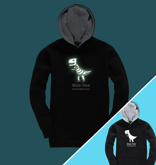 T-Rex Hoodie - Glow in the Dark Children's