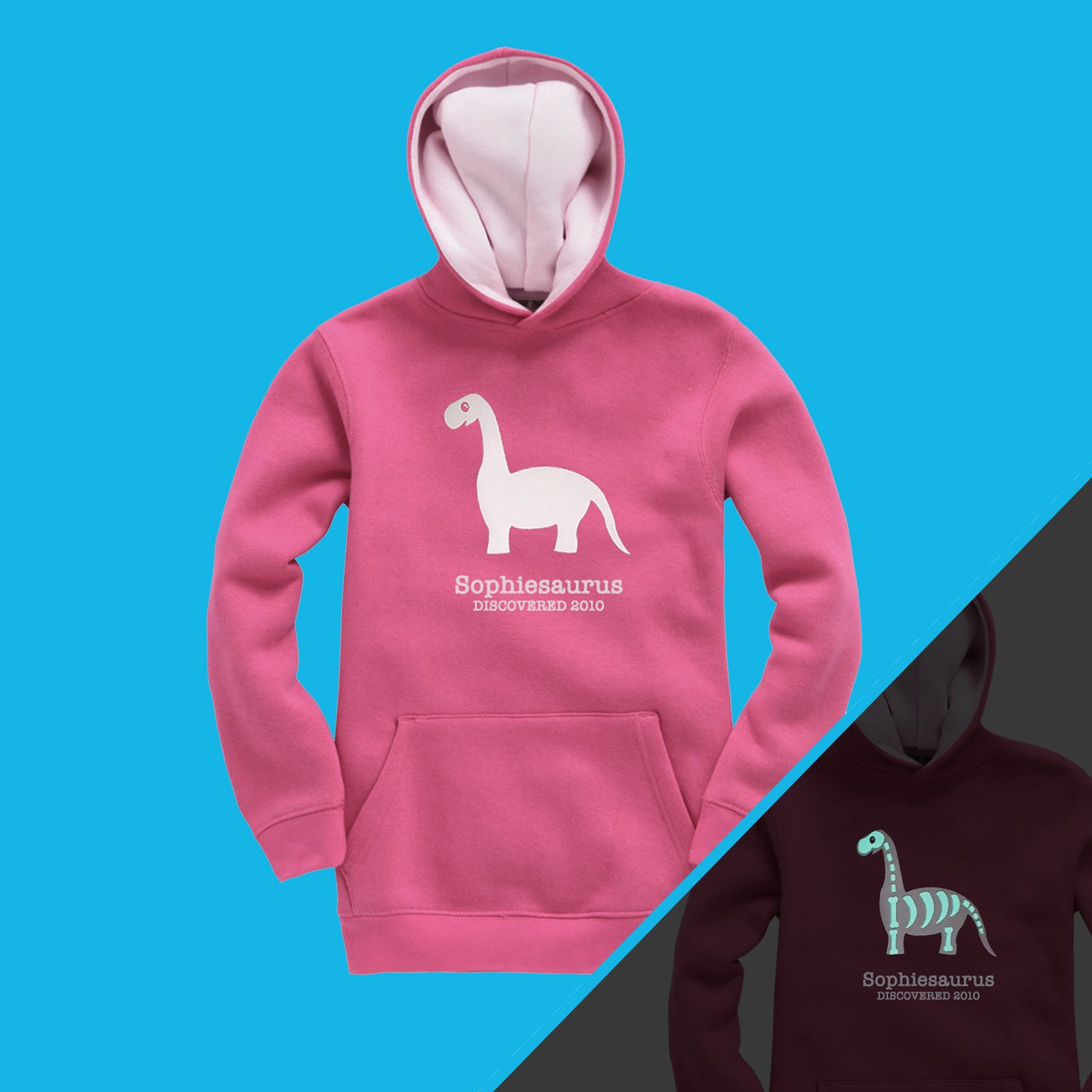 Dinosaur Hoodie - Glow in the Dark Children's