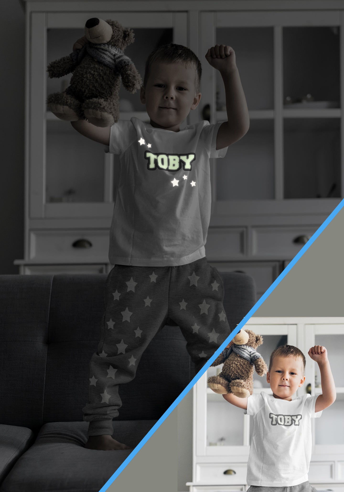 Pyjamas with Glow in the Dark Name