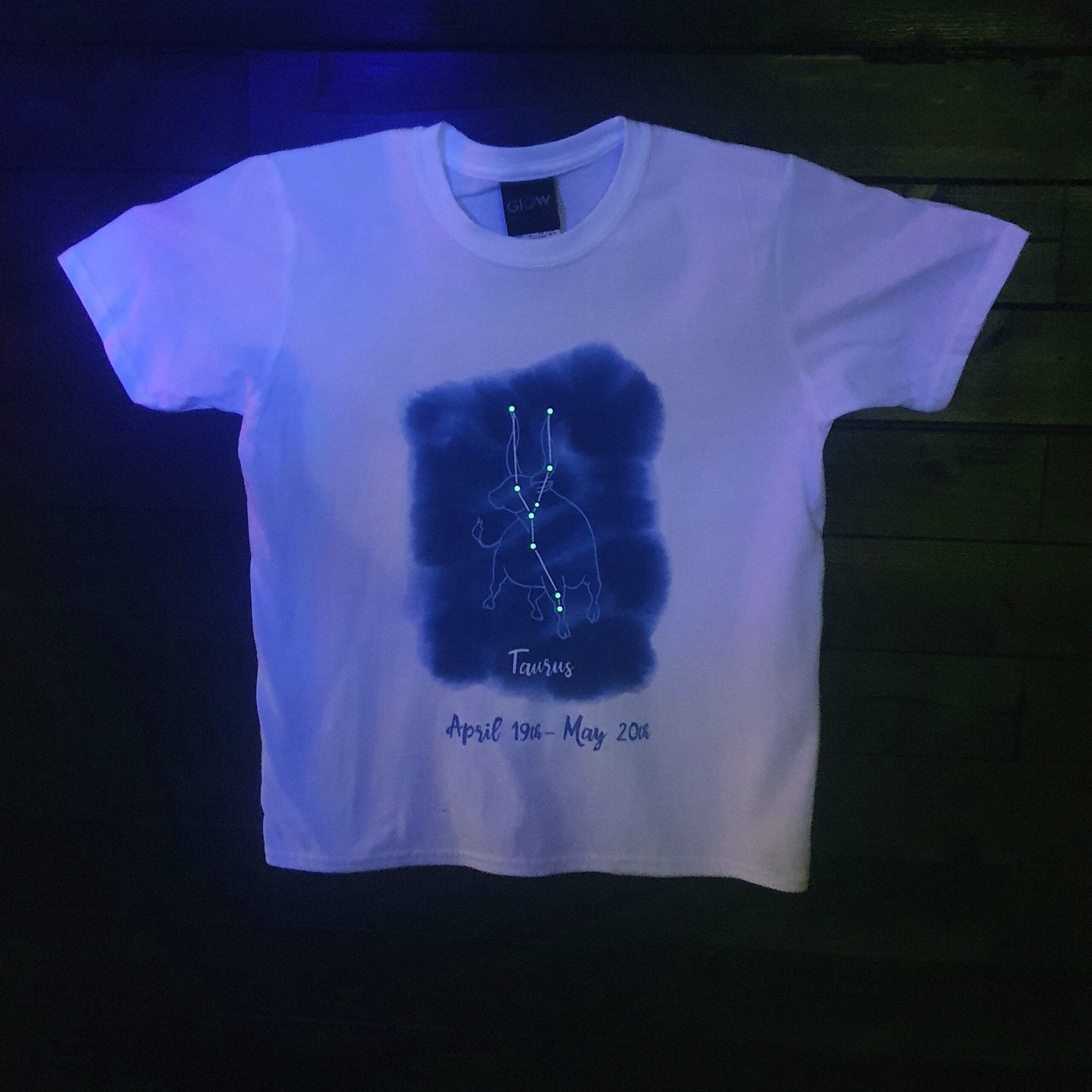 Star sign glow in the dark constellation t-shirt