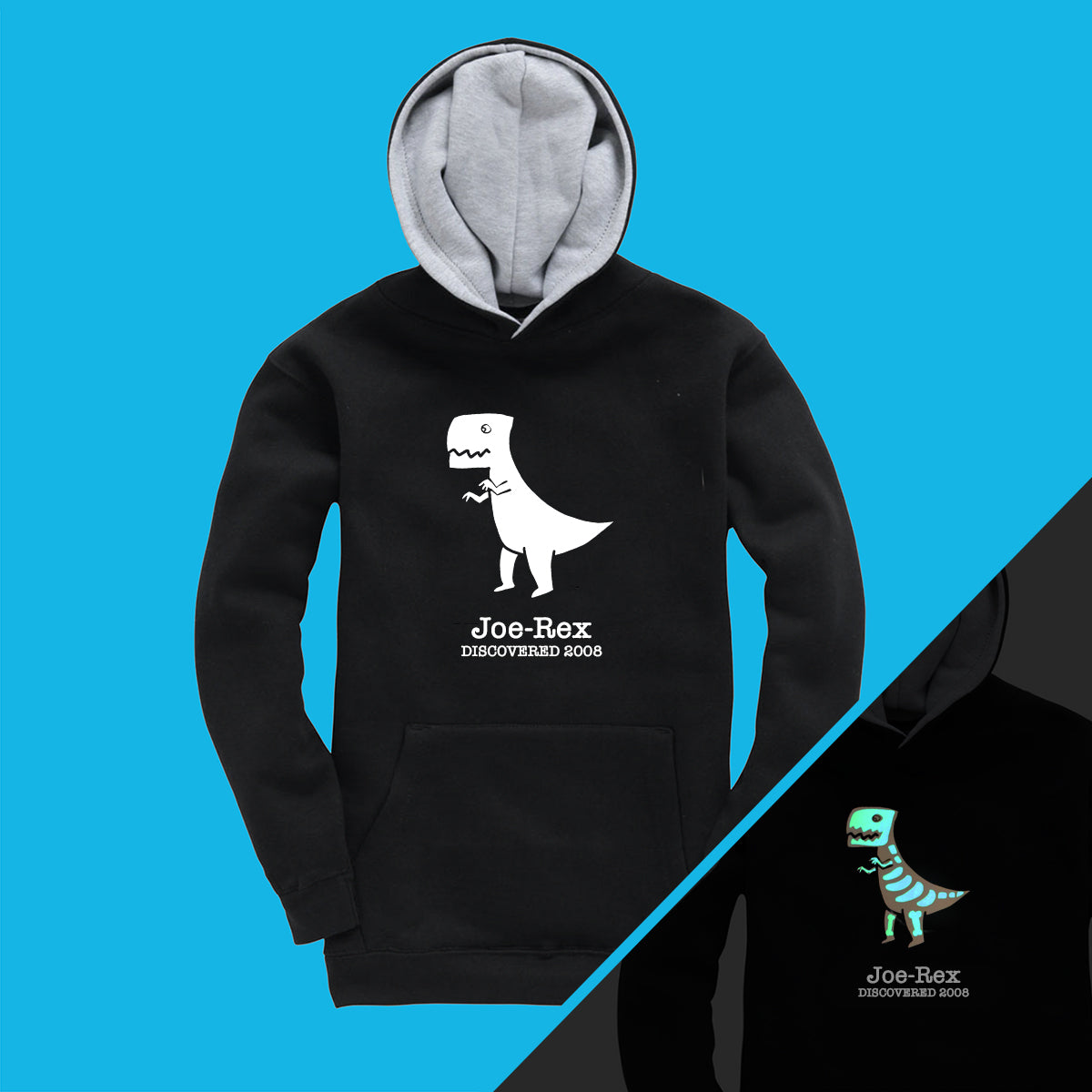T-Rex Hoodie - Glow in the Dark Children's