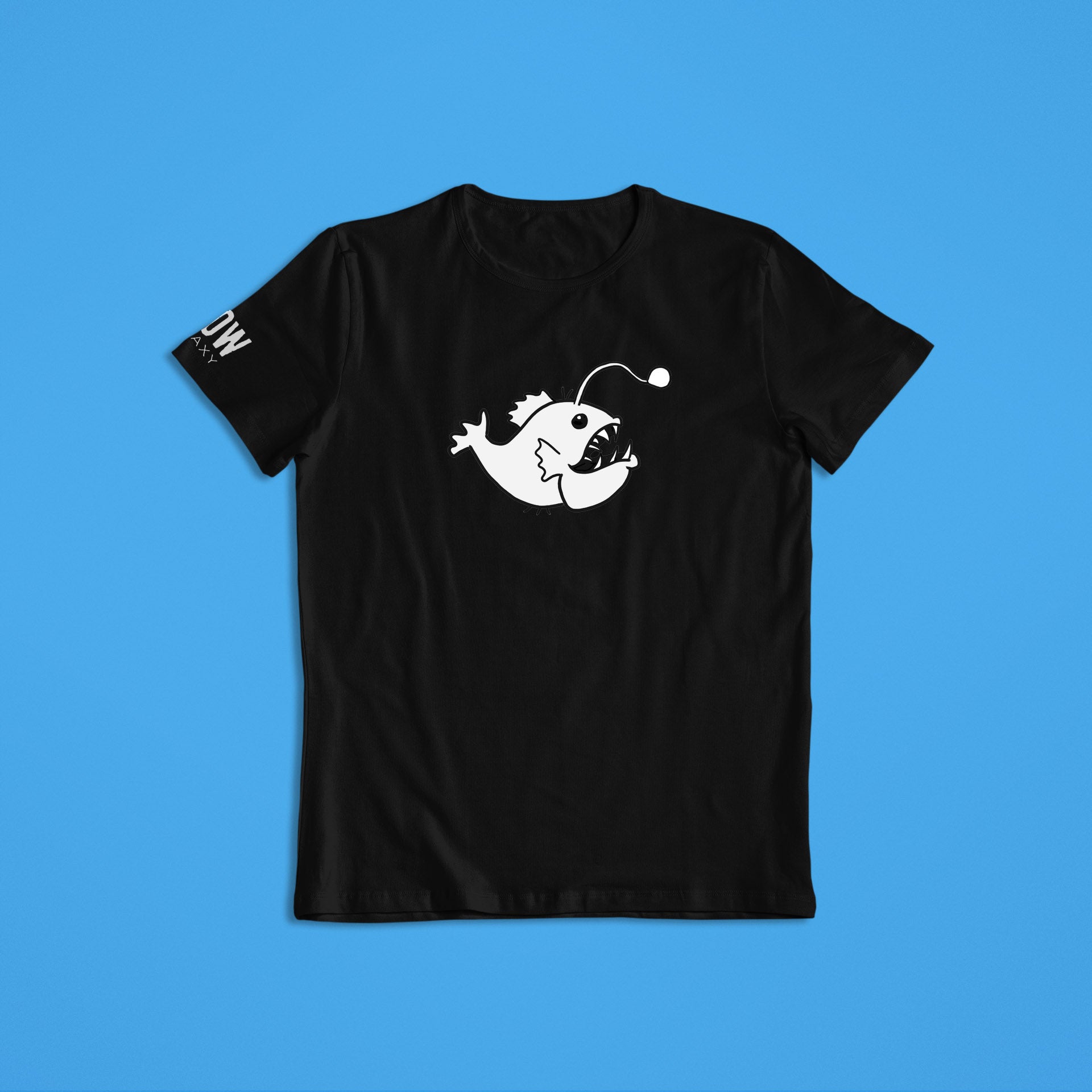 Angler fish t-shirt in black
