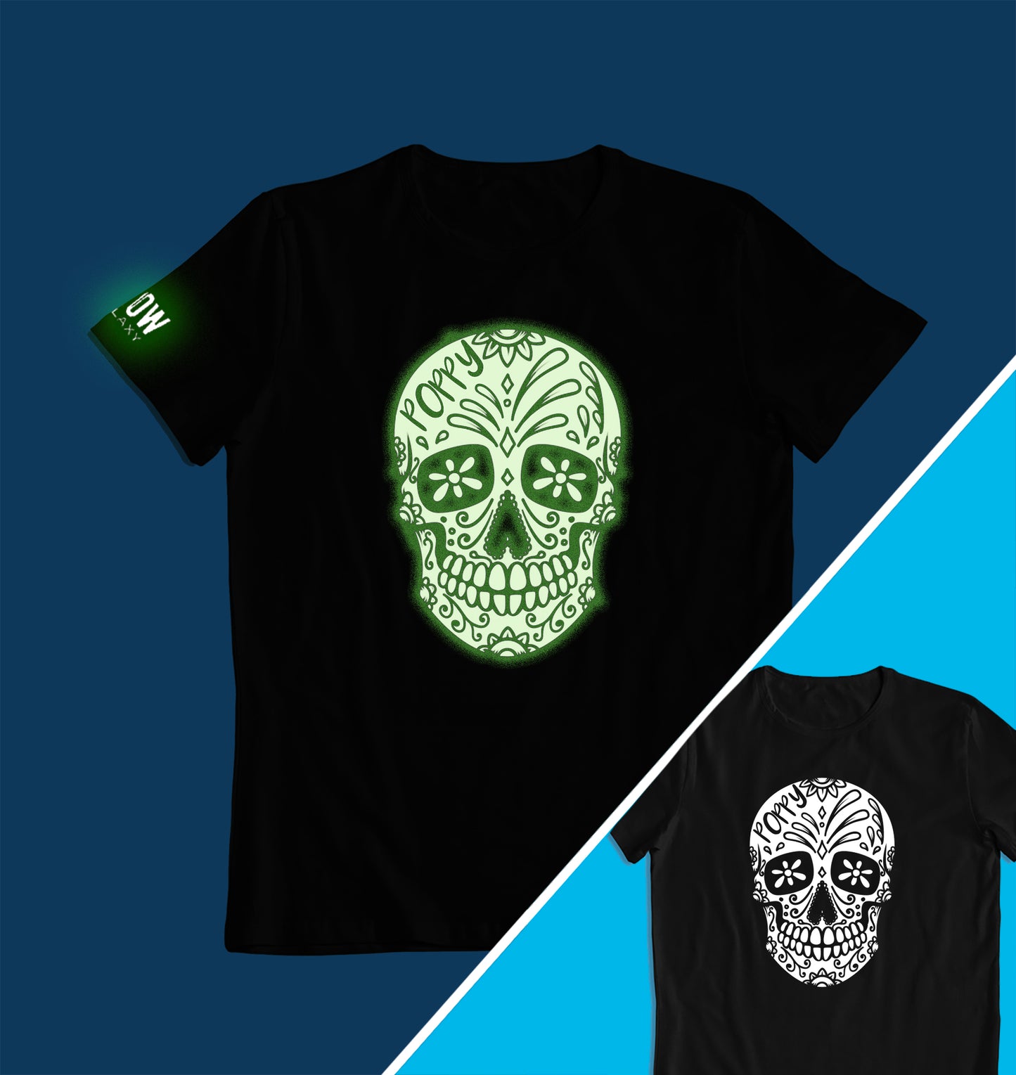 Sugar Skull Glow In The Dark T Shirt