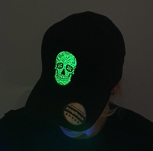Personalised Sugar Skull Cap - Glow in the Dark