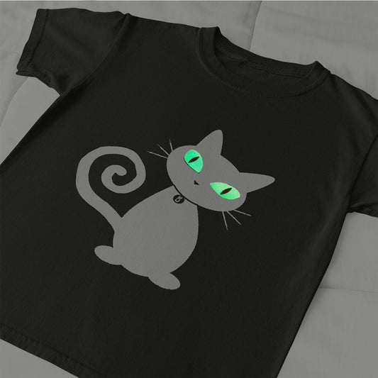 Cat Glow In The Dark Kids T-Shirt