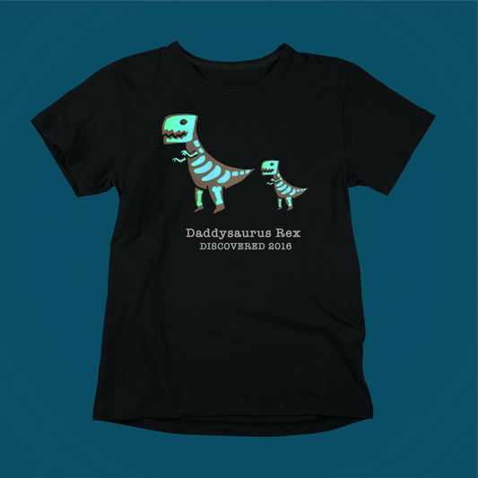Daddysaurus Rex T-Rex Glow in the Dark T-shirt