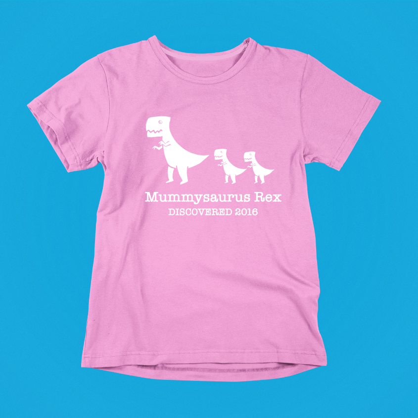 T-rex Mum t-shirt in pink