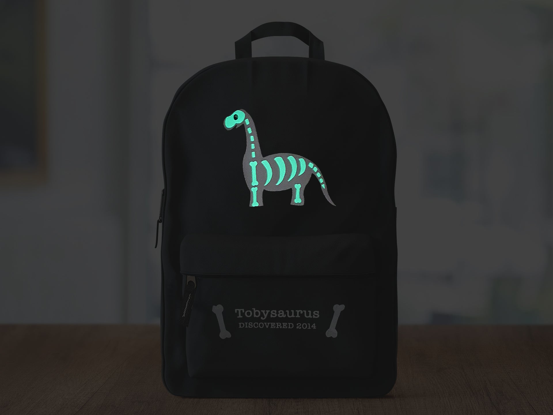 Dinosaur Backpack glow in the dark