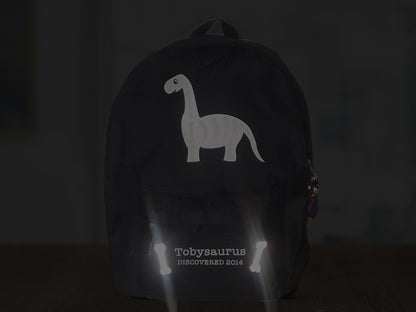 Dinosaur rucksack with reflective sasty